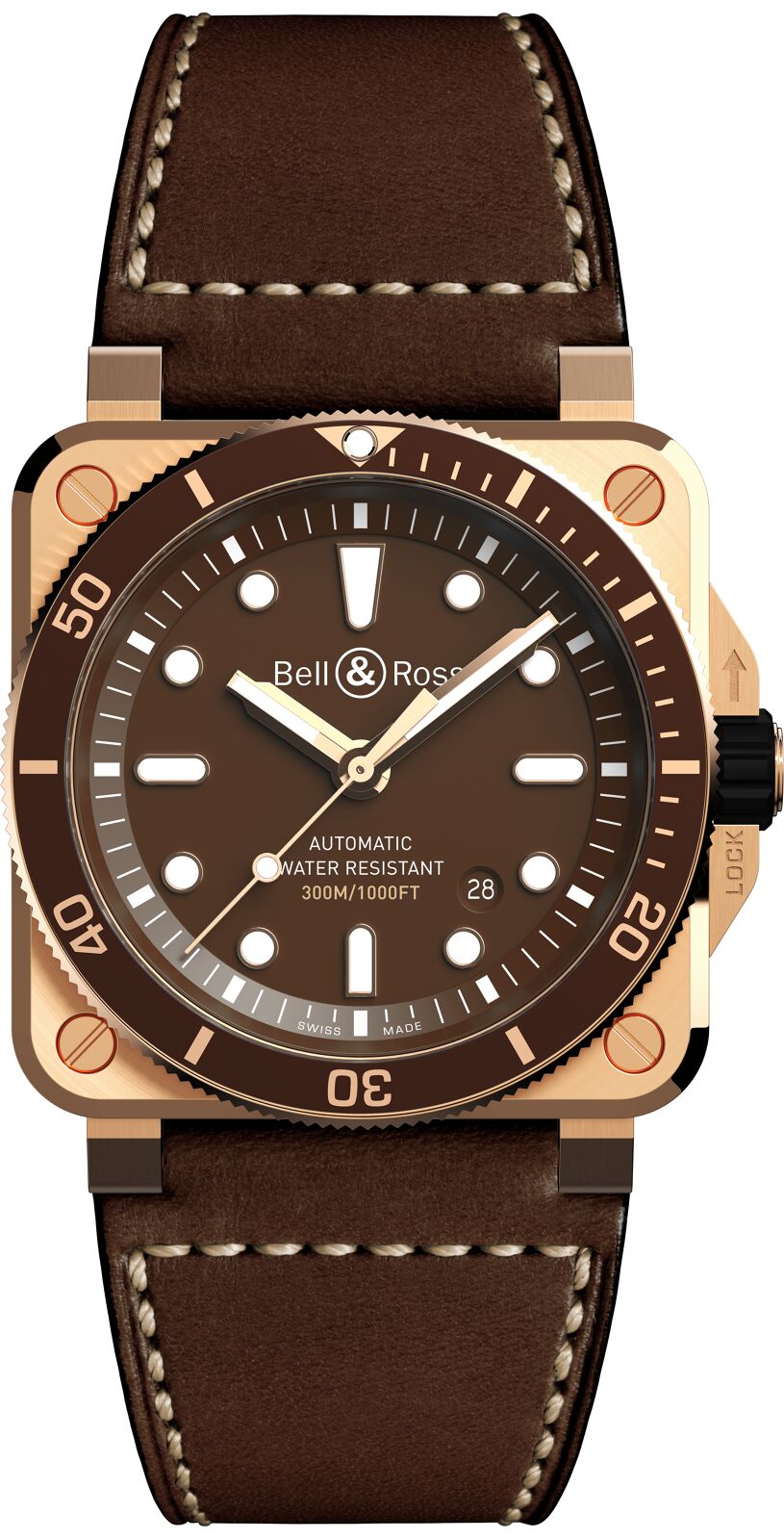 Bronze Diver Bell And Ross Bronze Green BR 03 92 DIVER BROWN